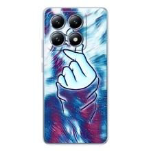 Чехол с принтом для Xiaomi 14T (AlphaPrint - Знак сердечка) – Радужное сердце