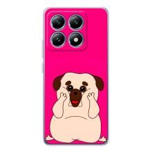 Чехол (ТПУ) Милые собачки для Xiaomi 14T – Веселый Мопсик