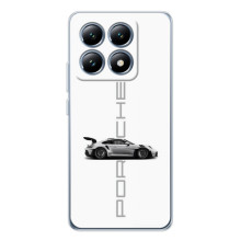 Чохол з авто Порше для Xiaomi 14T – білий порше