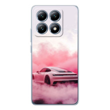 Чохол з авто Порше для Xiaomi 14T – Рожевий Порше