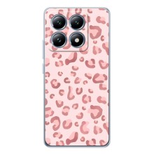 Чехол с розовым рисунком для Xiaomi 14T (Розовый леопард)