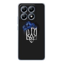 Чехол с украинским гербом на Xiaomi 14T – Герб с цветком