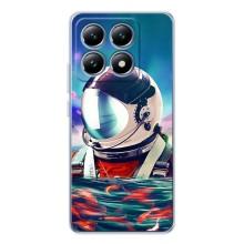 Силиконовый Чехол с принтом "Космонавты" на Xiaomi 14T – Космонавт в воде
