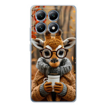 Друкований чохол 'Звірята з кавою' для Xiaomi 14T – Жираф з кавою