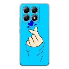 Чехлы (Знак сердечка) на Xiaomi 15 Pro – Сердце на синем