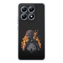 Силиконовый чехол с картинкой "Герой Pubg" на Xiaomi 15 Pro – В огне