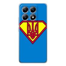 Чохол з картинкою (Патріотичний ГЕРБ) на Xiaomi 15 Pro (Герб - супер герой)