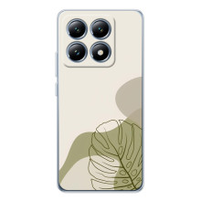 Силиконовый чехол с принтом в цветах на Xiaomi 15 Pro – Монстера зелёная