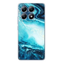 Мраморный чехол на Xiaomi 15 Pro (VPrint) (Голубой мрамор)