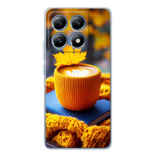 Чехол с уникальным дизайном «Осень с кофе» для Xiaomi 15 Pro – Кофе с жёлтым