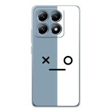 Силиконовые Чехлы (смешные стикеры) для Xiaomi 15 Pro – Серо-белый