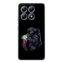 Силиконовый Чехол с принтом "Космонавты" на Xiaomi 15 Pro – В руках земля