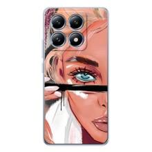 Силіконовый Чохол на Xiaomi 15 Pro з картинкой Модных девушек (Дівчина та вії)