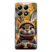 Друкований чохол 'Звірята з кавою' для Xiaomi 15 Pro – Зайчик з кавою