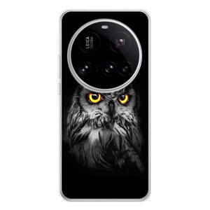 Чохли з принтом СОВИ для Xiaomi 15 Ultra – Сова на чорному