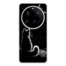 Чохол з принтом для Xiaomi 15 Ultra (AlphaPrint) Модні коти (Котик і місяць)