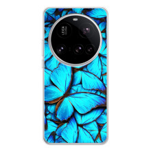 Чехол с принтом для 15 Ультра - (Прикольные) (AlphaPrint) (Синие бабочки)