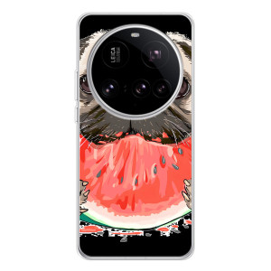 Чехол (ТПУ) Милые собачки для Xiaomi 15 Ultra (Смешной Мопс)