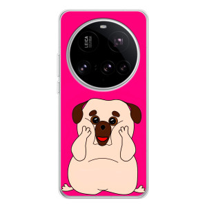 Чехол (ТПУ) Милые собачки для Xiaomi 15 Ultra (Веселый Мопсик)