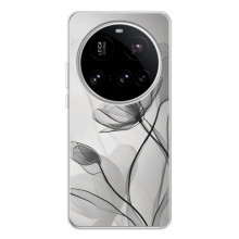 Чохол з квітковим принтом на 15 Ультра (Чорні квіти)