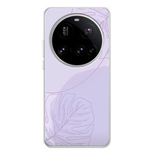 Чехол цветочный дизайн для Xiaomi 15 Ultra – Монстера фиолетовая