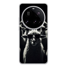 Чехол с принтом стильные животные для 15 Ультра (Овечка в очках)