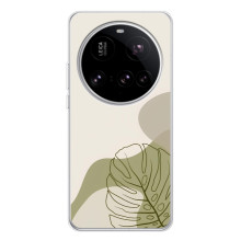 Силиконовый чехол с принтом в цветах на Xiaomi 15 Ultra – Монстера зелёная