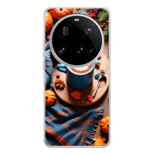 Чехол с уникальным дизайном «Осень с кофе» для Xiaomi 15 Ultra – Кофе и тыквы