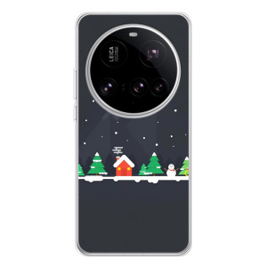 Силиконовый бампер на рождество для Xiaomi 15 Ultra (Город зимний)