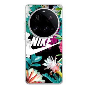 Силіконовый Чохол на Xiaomi 15 Ultra з картинкою НАЙК – Квітковий Nike