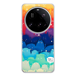 Силиконовый чехол с котиком для Xiaomi 15 Ultra (Mew)