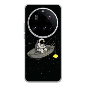 Силіконовый Чохол з принтом "Космонавти" на Xiaomi 15 Ultra – Космонавт на рибалці