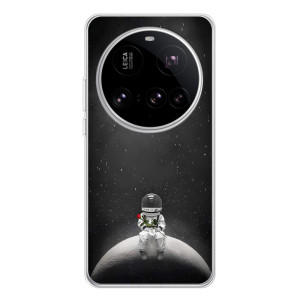 Силіконовый Чохол з принтом "Космонавти" на Xiaomi 15 Ultra – Космонавт романтик