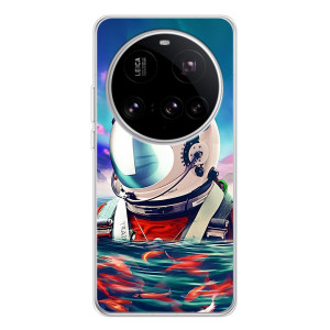 Силіконовый Чохол з принтом "Космонавти" на Xiaomi 15 Ultra – Космонавт у воді