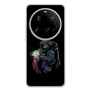 Силіконовый Чохол з принтом "Космонавти" на Xiaomi 15 Ultra – В руках земля