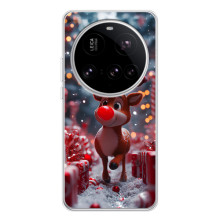 Яркий чехол для Xiaomi 15 Ultra с Зимними Оленятами – Олень среди подарков