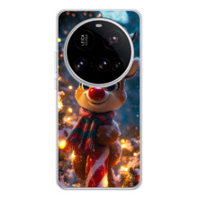 Яркий чехол для Xiaomi 15 Ultra с Зимними Оленятами – Олень в шарфе