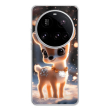 Яркий чехол для Xiaomi 15 Ultra с Зимними Оленятами – Оленёнок