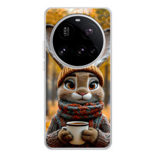 Печатный чехол «Зверята с кофе» для Xiaomi 15 Ultra – Зайчик с кофе