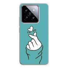 Чохол (Знак сердечка) для Xiaomi 15 – Сердечко на бірюзовому