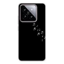 Чохол з картинками на чорному фоні для Xiaomi 15 – Ноти