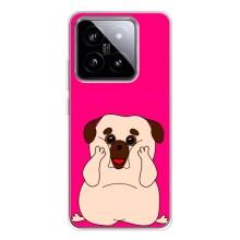 Чехол (ТПУ) Милые собачки для Xiaomi 15 – Веселый Мопсик