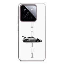 Чохол з авто Порше для Xiaomi 15 – білий порше