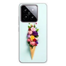 Чехлы с тематикой "ЦВЕТЫ" на Xiaomi 15 (Цветок-мороженное)