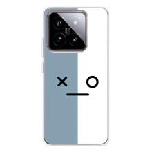 Силиконовые Чехлы (смешные стикеры) для Xiaomi 15 – Серо-белый