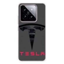 Силиконовый бампер с картинкой машины на Xiaomi 15 – Logo TESLA