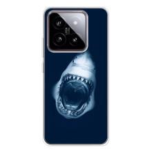 Силиконовый бампер с картинкой животных для Xiaomi 15 (Пасть Акулы)
