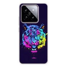 Силиконовый бампер с картинкой животных для Xiaomi 15 (Тигр-Арт)