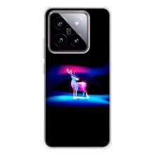 Силиконовый бампер с картинкой животных для Xiaomi 15 (Яркий олень)