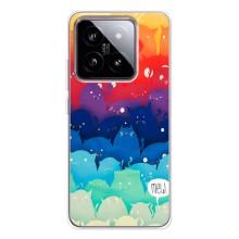 Силиконовый чехол с котиком для Xiaomi 15 (Mew)